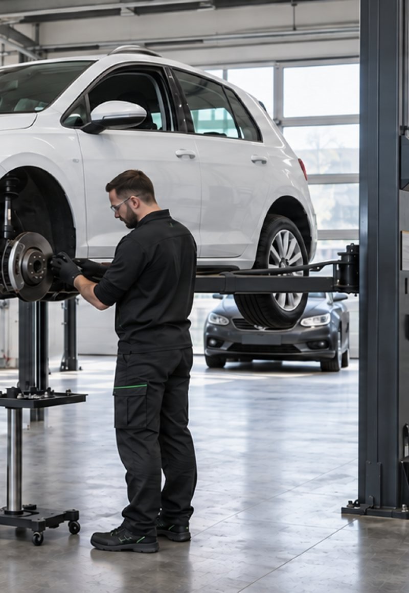 Mechanikas remontuoja automobilį