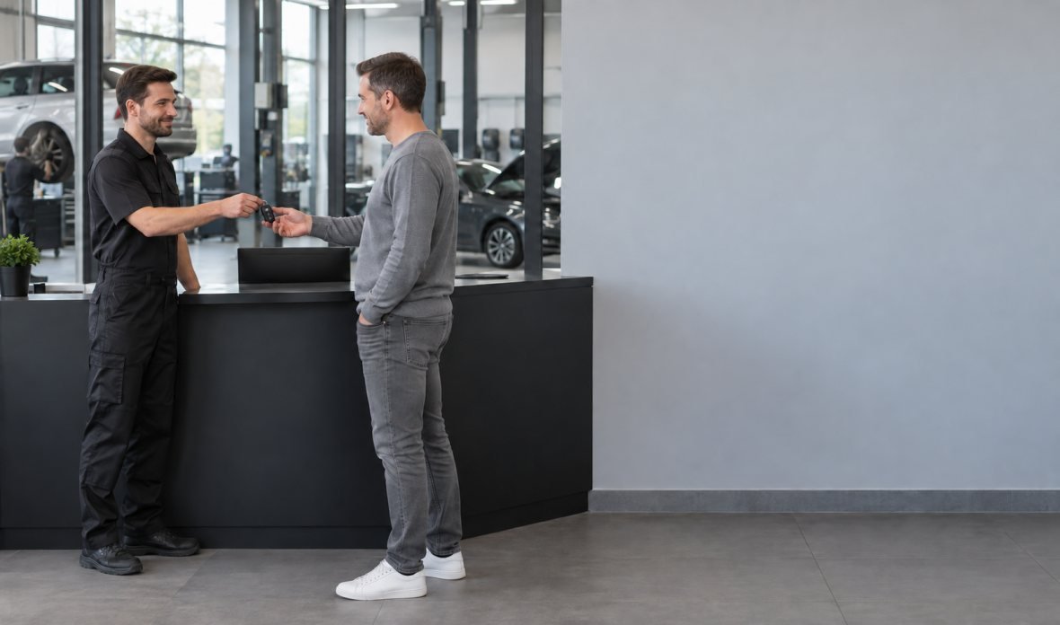 Automobilio raktų perdavimas klientui